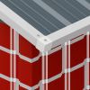 12 x 8 Ft Outdoor Storage Shed, Garden Tool Shed w/ Lockable Doors, Vents, Utility Metal Shed for Backyard Patio, All-Weather, Red Brick Style