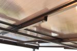 10' x 12' Outdoor Pergola Gazebo,Wall-Mounted Lean to Metal Awning Gazebo with Roof,Large Heavy Duty for Patio,Decks,Backyard