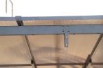 10' x 12' Outdoor Pergola Gazebo,Wall-Mounted Lean to Metal Awning Gazebo with Roof,Large Heavy Duty for Patio,Decks,Backyard