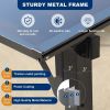 10' x 12' Outdoor Pergola Gazebo,Wall-Mounted Lean to Metal Awning Gazebo with Roof,Large Heavy Duty for Patio,Decks,Backyard