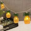 1pc; Pineapple String Lights; Battery Operated; 10 Fun Patio Lights; Party Bedroom Home Birthday Indoor Decor; Outdoor Hawaiian Tropical Tiki Gif