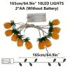 1pc; Pineapple String Lights; Battery Operated; 10 Fun Patio Lights; Party Bedroom Home Birthday Indoor Decor; Outdoor Hawaiian Tropical Tiki Gif