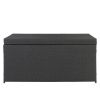 Simple And Practical Outdoor Ratton Deck Box Storage Box Black Four-Wire