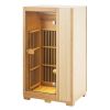VEVOR Far Infrared Wooden Sauna, Room Home Sauna Spa for One Single Person