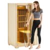 VEVOR Far Infrared Wooden Sauna, Room Home Sauna Spa for One Single Person