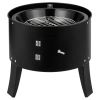 80*41*48cm Iron Spray Smoker Carbon Grill Black