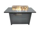 11'' H x 42'' L Steel Propane Outdoor Fire Pit Table with Lid