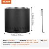 VEVOR Smokeless Fire Pit Stove Bonfire 15.8 in Dia Wood Burning Stainless Steel