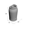 50-Gallon Plastic Urn Rain Barrel with Planter Top