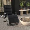 Zero Gravity Adjustable Lounge Chair Removable Cushion Cup Holder Tray