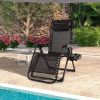 Zero Gravity Adjustable Lounge Chair Removable Cushion Cup Holder Tray