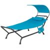Outdoor Hammock Chaise Lounge Chair Cot with Canopy and Storage Bag