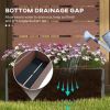 Raised Garden Bed Planter with Slatted Fence Trellis in Wood Finish