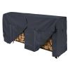 Black Outdoor Firewood Rack Cover