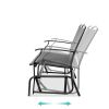 2 Seater Mesh Patio Loveseat Swing Glider Rocker with Armrests