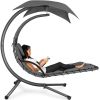 Single Person Sturdy Modern Chaise Lounger Hammock Chair Porch Swing