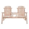 Adirondack Patio 2 Chair Lounger with Center Coffee Table