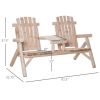 Adirondack Patio 2 Chair Lounger with Center Coffee Table