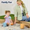 Outdoor Kid's Octagonal Sandbox in Wood Finish