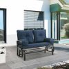 Outdoor Garden Patio Rocking Glider Chair Loveseat with Cushions