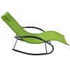 Modern Rocking Chaise Lounge Chair Patio Lounger with Pillow