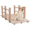 Outdoor Solid Wood 5-Ft Garden Bridge in Wood Finish
