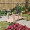 Outdoor Solid Wood 5-Ft Garden Bridge in Wood Finish