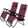 Set of 2 Folding Outdoor Zero Gravity Lounge Chair