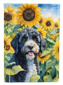 Sunflowers Garden Flag Mailbox Flag Decorative Yard Flag Banner Outside Patio Artwork Yard Flower Beds, Garden Size (Option: Portuguese Water Dog)