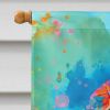 Cocker Spaniel Hippie Dawg House Flag Large Porch Sleeve Pole Decorative Outside Yard Banner Artwork Wall Hanging, Polyester, House Size, Multicolor