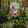 French Bulldog Luau Garden Flag Mailbox Flag Decorative Yard Flag Banner Outside Patio Artwork Yard Flower Beds, Garden Size, Multicolor