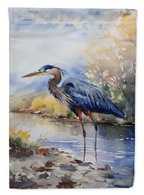 Blue Heron House Flag Large Porch Sleeve Pole Decorative Outside Yard Banner Artwork Wall Hanging, Polyester, House Size, Multicolor (Default: Default)