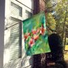 Delaware Peach Blossom in Watercolor House Flag Large Porch Sleeve Pole Decorative Outside Yard Banner Artwork Wall Hanging, Polyester, House Size