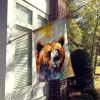 Grizzly Bear House Flag Large Porch Sleeve Pole Decorative Outside Yard Banner Artwork Wall Hanging, Polyester, House Size, Multicolor