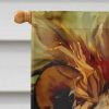 Lion House Flag Large Porch Sleeve Pole Decorative Outside Yard Banner Artwork Wall Hanging, Polyester, House Size, Multicolor