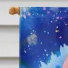 Bernese Mountain Dog Hippie Dawg House Flag Large Porch Sleeve Pole Decorative Outside Yard Banner Artwork Wall Hanging, Polyester, House Size