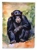 Chimpanzee House Flag Large Porch Sleeve Pole Decorative Outside Yard Banner Artwork Wall Hanging, Polyester, House Size, Multicolor