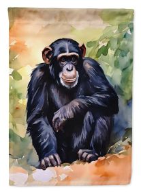 Chimpanzee House Flag Large Porch Sleeve Pole Decorative Outside Yard Banner Artwork Wall Hanging, Polyester, House Size, Multicolor (Default: Default)