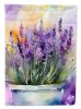 Lavender in Watercolor House Flag Large Porch Sleeve Pole Decorative Outside Yard Banner Artwork Wall Hanging, Polyester, House Size, Multicolor