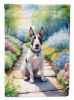 Bull Terrier Spring Path Garden Flag Mailbox Flag Decorative Yard Flag Banner Outside Patio Artwork Yard Flower Beds, Garden Size, Multicolor