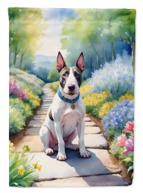 Bull Terrier Spring Path Garden Flag Mailbox Flag Decorative Yard Flag Banner Outside Patio Artwork Yard Flower Beds, Garden Size, Multicolor (Default: Default)