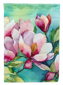 Louisiana Magnolias in Watercolor House Flag Large Porch Sleeve Pole Decorative Outside Yard Banner Artwork Wall Hanging, Polyester, House Size (Default: Default)