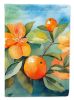 Florida Orange Blossom in Watercolor House Flag Large Porch Sleeve Pole Decorative Outside Yard Banner Artwork Wall Hanging, Polyester, House Size
