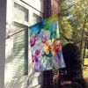 Orchids in Watercolor House Flag Large Porch Sleeve Pole Decorative Outside Yard Banner Artwork Wall Hanging, Polyester, House Size, Multicolor