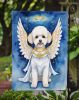 Bichon Frise My Angel Garden Flag Mailbox Flag Decorative Yard Flag Banner Outside Patio Artwork Yard Flower Beds, Garden Size, Multicolor