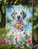 Dalmatian Luau Garden Flag Mailbox Flag Decorative Yard Flag Banner Outside Patio Artwork Yard Flower Beds, Garden Size, Multicolor