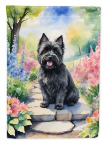 Cairn Terrier Spring Path Garden Flag Mailbox Flag Decorative Yard Flag Banner Outside Patio Artwork Yard Flower Beds, Garden Size, Multicolor (Default: Default)