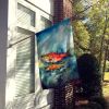 Salmon House Flag Large Porch Sleeve Pole Decorative Outside Yard Banner Artwork Wall Hanging, Polyester, House Size, Multicolor