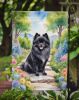 Pomeranian Spring Path Garden Flag Mailbox Flag Decorative Yard Flag Banner Outside Patio Artwork Yard Flower Beds, Garden Size, Multicolor