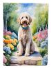 Labradoodle Spring Path Garden Flag Mailbox Flag Decorative Yard Flag Banner Outside Patio Artwork Yard Flower Beds, Garden Size, Multicolor
